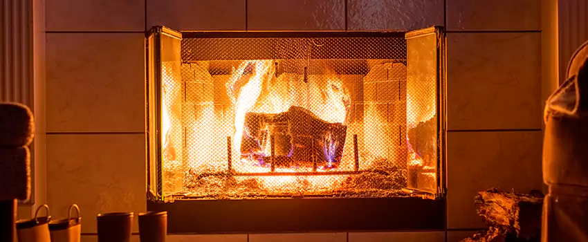 Mendota Hearth Landscape Fireplace Installation in Quincy, Massachusetts
