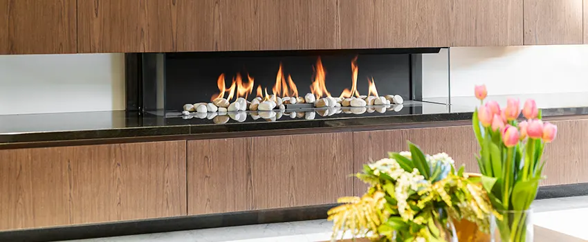Double-height Fireplace Design Refurbishment in Quincy, Massachusetts