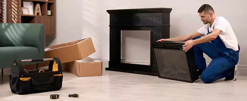 Old Rusted Metal Fireplace Repair And Replacement in Quincy, MA